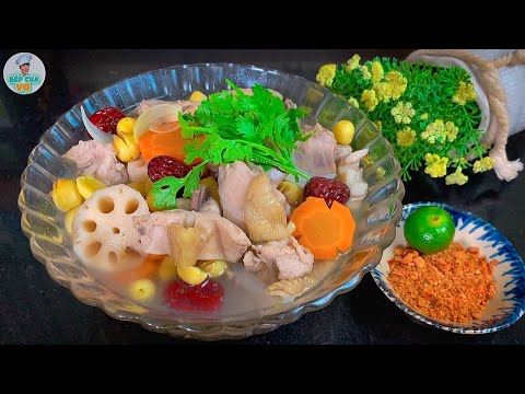 GÀ HẦM HẠT SEN TÁO ĐỎ thơm ngon bổ dưỡng cho mọi nhà | Bếp Của Vợ