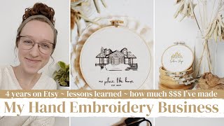 My First Four Years on Etsy as a Hand Embroidery Business | Lessons Learned & How Much I Made