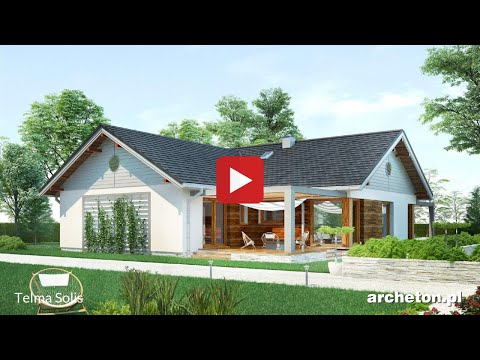 Projekt domu Telma Solis - archeton.pl - parterowy 195,3 m2