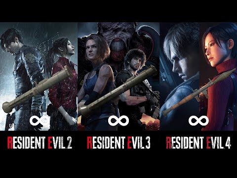 Using Infinite Rocket Launcher in Every Resident Evil Remakes