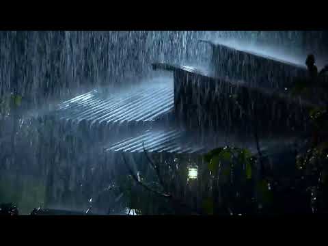 Duerma Instantáneamente en 2 Minutos con Sonido de Lluvia en Techo en el Bosque Brumoso