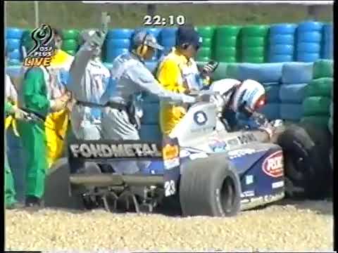 F1 France 1998 FP4 Esteban Tuero crashes