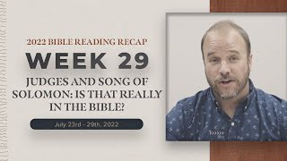 Week 29 Bible Reading Recap