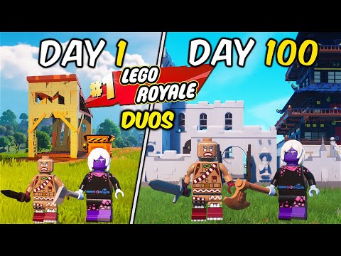 We Survived 100 Days In DUO LEGO FORTNITE... And Here's What Happened