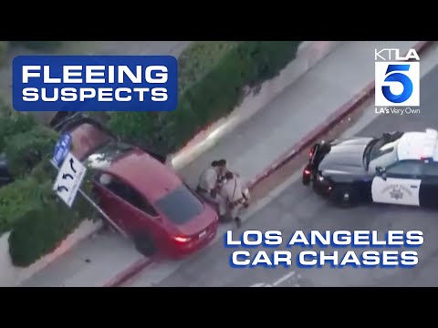 LA police chase robbery suspects & more pursuits from 2025 | Los Angeles Car Chases