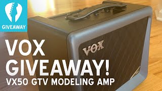Video thumbnail for (Closed) VOX Amp Giveaway! VX50 GTV Modeling Amplifier Demo and Giveaway by Steve Guitar