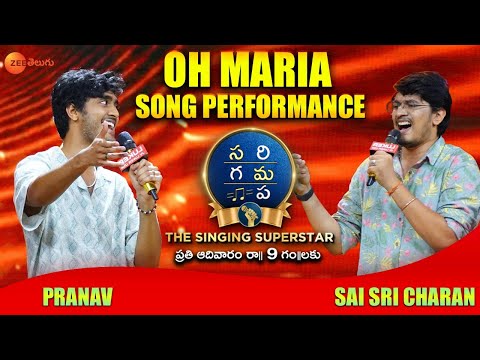 Sai Charan & Pranav- Oh Maria Full Song Performance | SaReGa MaPa-The Singing Superstar | Zee Telugu