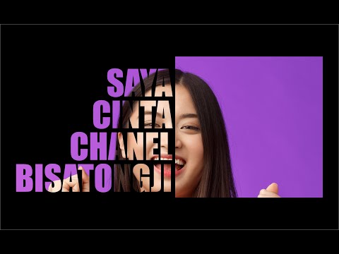 cara desain teks portrait dan menggabungkan font dan gambar