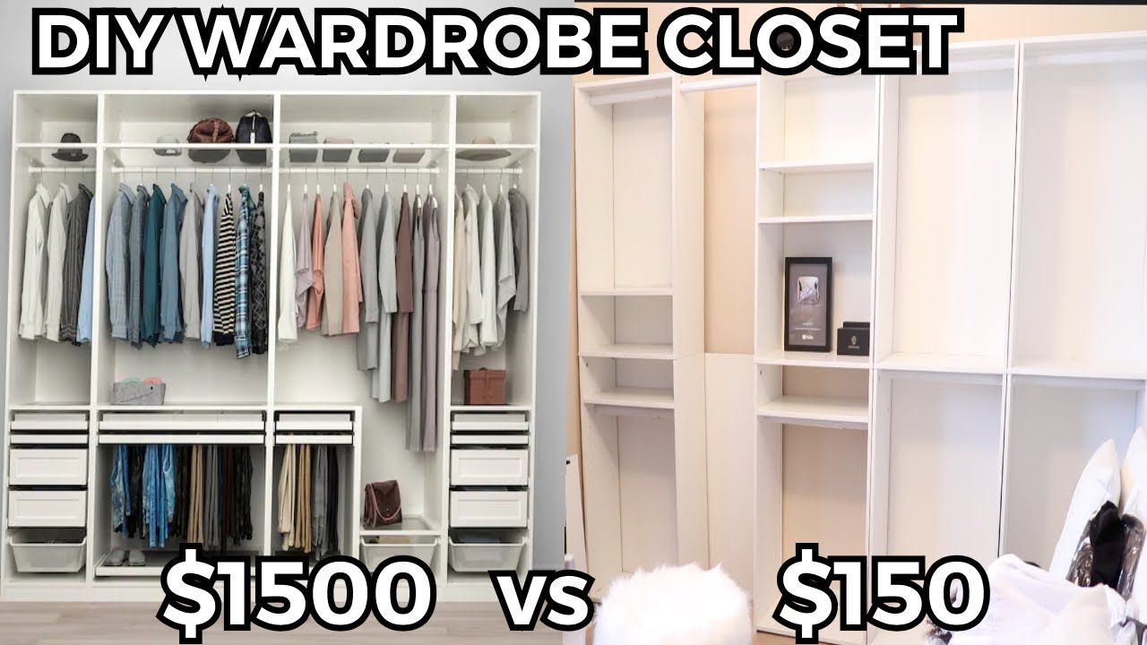 DIY Custom Closet System for Under $150 Using Target Bookshelves
