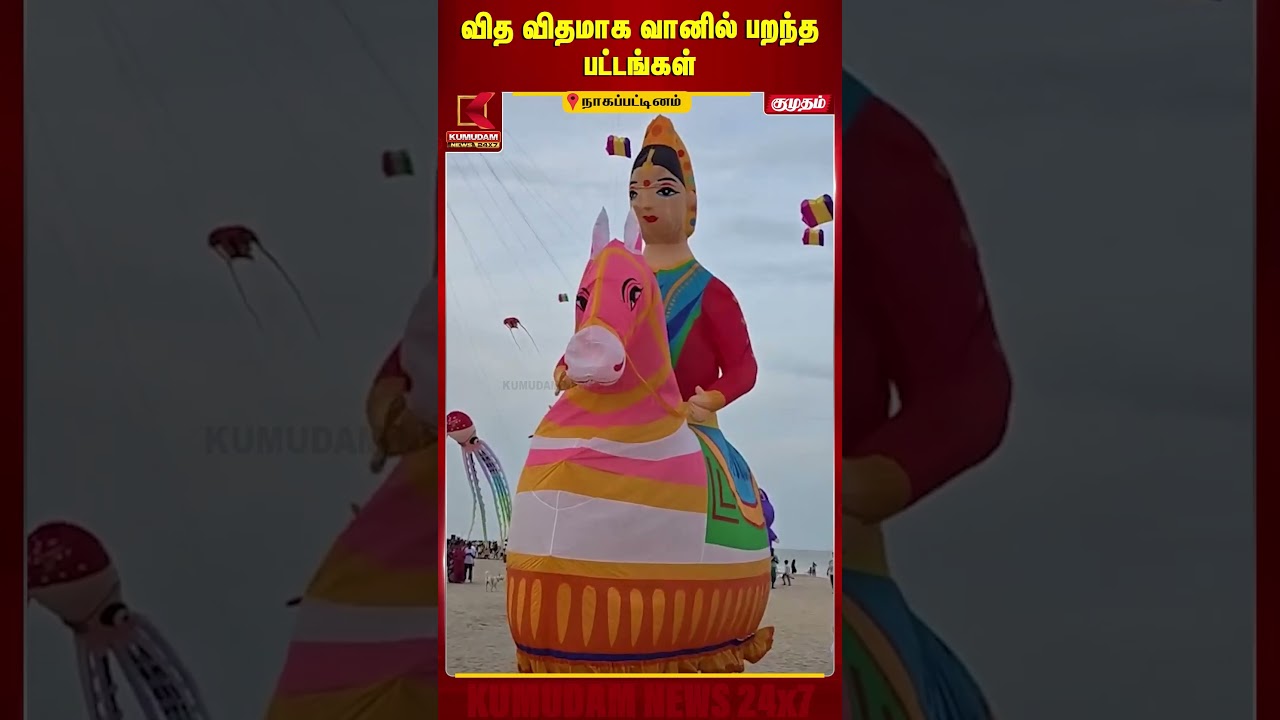 வித விதமாக வானில் பறந்த பட்டங்கள் | Kite Festival | Kumudam News