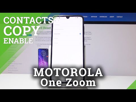 How to Manage Contacts in Motorola One Zoom - Copy Contacts