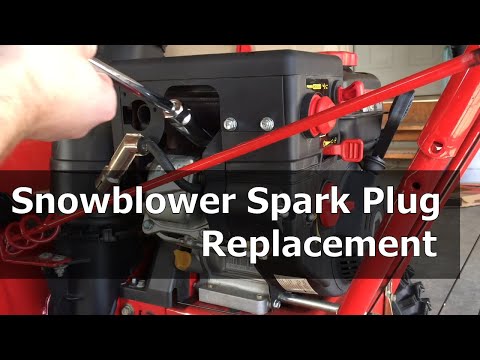 Snowblower Spark Plug Replacement Change - YouTube