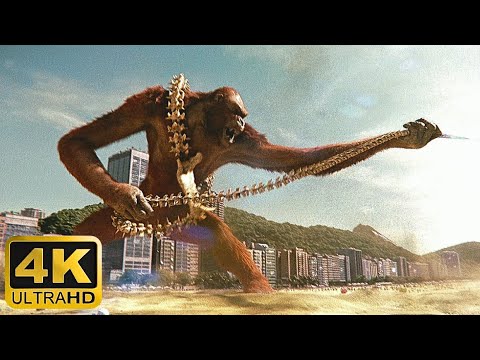 Skar King and Shimo arrive at Rio De Janeiro - Full Scene 4K - Godzilla x Kong: The New Empire
