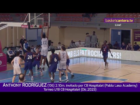 ANTHONY RODRÍGUEZ ('06) 2.10m. Invitado por CB Hospitalet (jugador de Pablo Laso Academy)