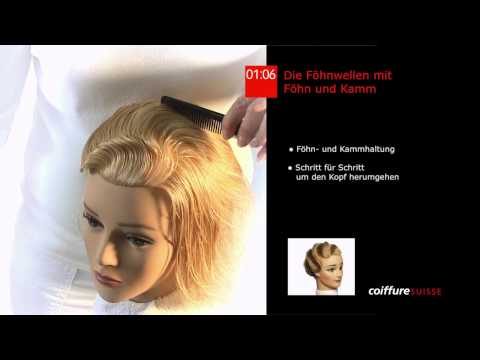 14. Föhnwellen mit Föhn und Kamm