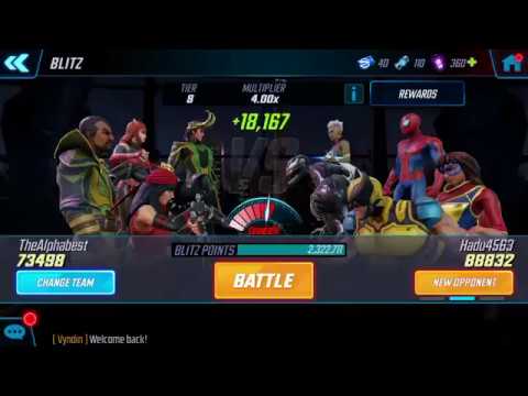 MSF Blitz Tier 8 Loki vs Venom, Ms Marvel, Storm