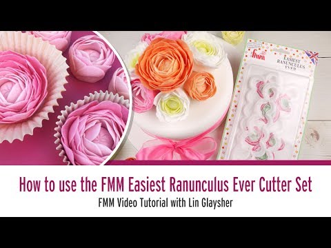 EASIEST RANUNCULUS EVER 2 pc icing flower cutter set EASIEST RANUNCULUS EVER 2 pc icing flower cutter set