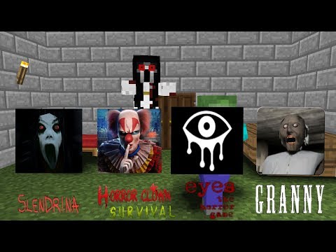 ROBE CUBE - Monster School:Granny,Slendrina,Clown survival,Eyes horror game-Minecraft Animation
