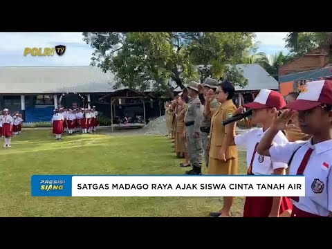 SATGAS MADAGO RAYA GELAR UPACARA AJAK SISWA CINTA TANAH AIR DI POSO PESISIR SELATAN