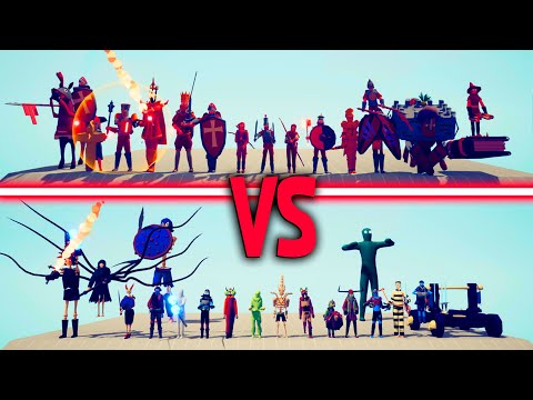MEGA SPOOKY vs MEGA MEDIEVAL TEAM - Totally Accurate Battle Simulator | TABS