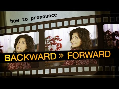 Part of a video titled How to say FORWARD and BACKWARD | American English