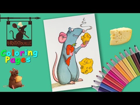 Coloring Remy from #Ratatouille Coloring page #forkids #HowTodraw a rat cartoon. Video