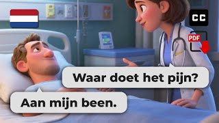 Learn Dutch with Easy Hospital Conversations – 🏥 Doctor & Patient Talk (A2-B1)