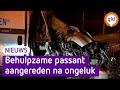 Behulpzame passant aangereden na ongeluk met bestelbus