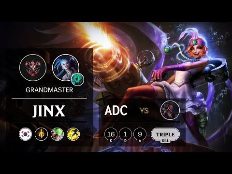 Jinx ADC vs Lucian - KR Grandmaster Patch 9.11