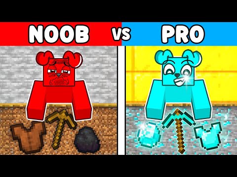 KOPALNIA NOOB 😔😔 vs PRO 🤑🤑 w Minecraft