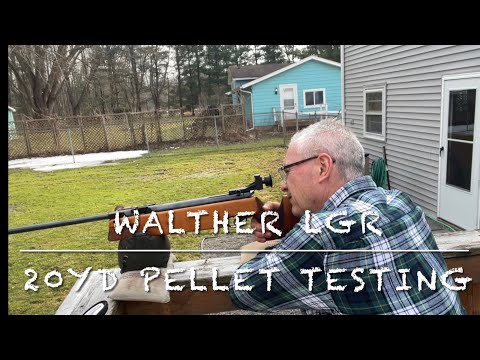 Walther LGR more pellet testing at 20 yds. With RWS R-10 meisterkugeln, H&N finale match & JSB match