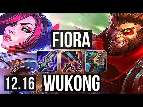 FIORA vs WUKONG (TOP) | 7 solo kills, 1.5M mastery, 300+ games | EUW Master | 12.16