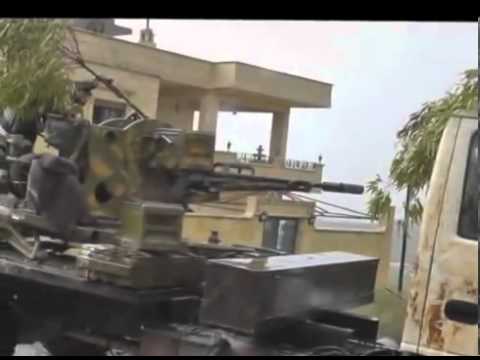 استهداف مقرات النظام في سلقين بواسطة رشاش 23 من قبل لواء درع هنانو