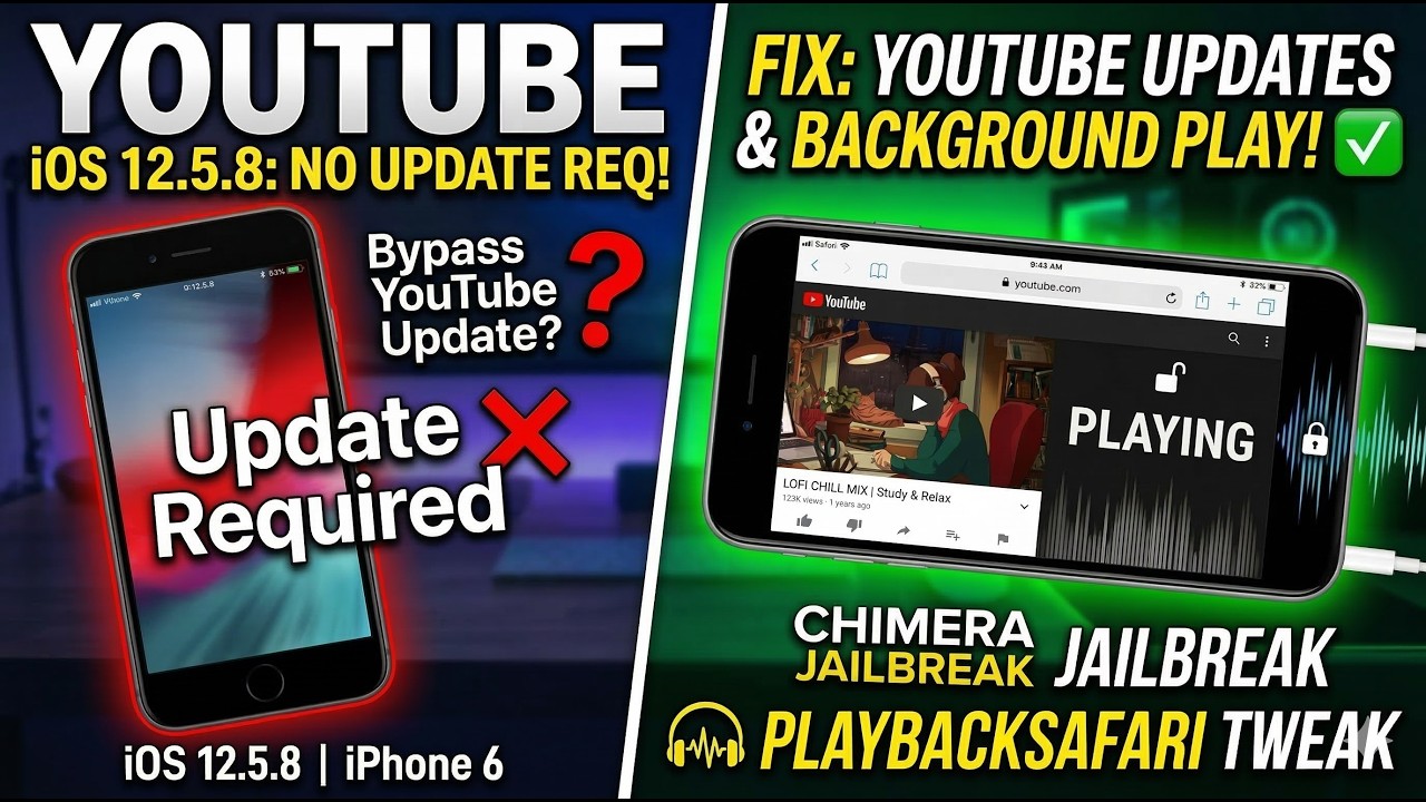 How to Fix YouTube "Update Required" on iOS 12.5.8 | YouTube Background Playback