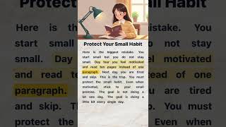 Protect Your Small Habit | English Reading and Listening Practice #englishforbeginners #easyenglish