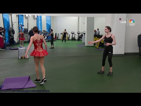 Alina Zagitova Olymp 2018 FS Before Warm Up A