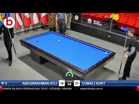 ABDURRAHMAN ATLI & CUMALİ KURT Bilardo Maçı - 2022 ERKEKLER 1.ETAP-3.TUR