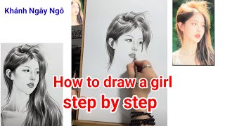 How to draw a girl step by step