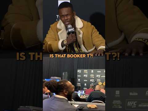 Israel Adesanya Stops Mid-Interview When He Recognizes Booker T 😂