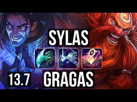 SYLAS vs GRAGAS (JNG) | 67% winrate, 18/5/13, Godlike | KR Challenger | 13.7