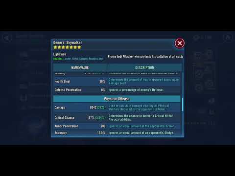 General Skywalker GAS 501st counter. CLS Chewie Han OldBen & Wat Tambor SWGOH