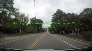 NORTH CAROLINA BACKROADS - Morning drive Carthage NC to Fayetteville NC on country roads - ASMR