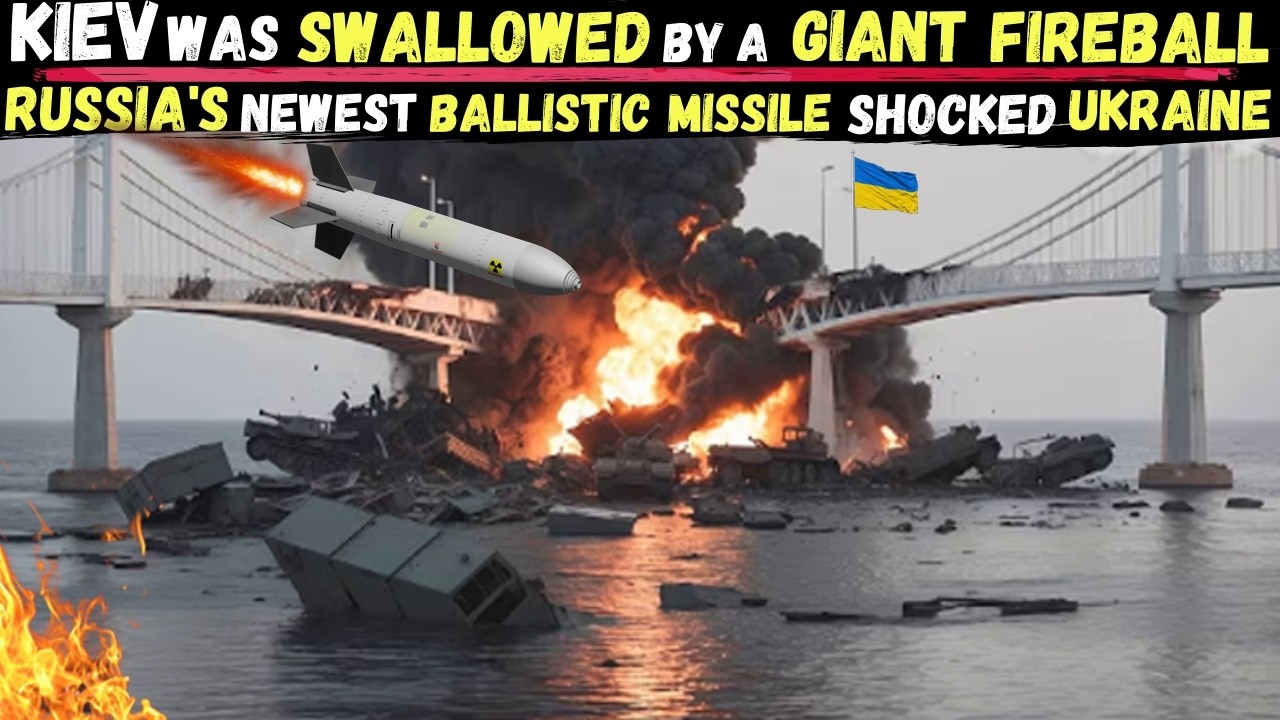 KIEV's Bridges on FIRE: Russia for the First Time struck UKRAINE with its Newest Missile ''SLBM''