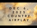 Billboard Top 60 Country Airplay Dec 6 2025