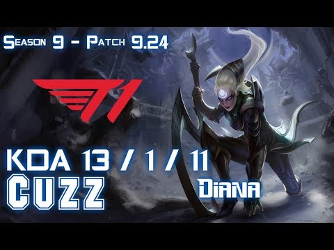 T1 Cuzz DIANA vs REK'SAI Jungle - Patch 9.24 KR NORMAL