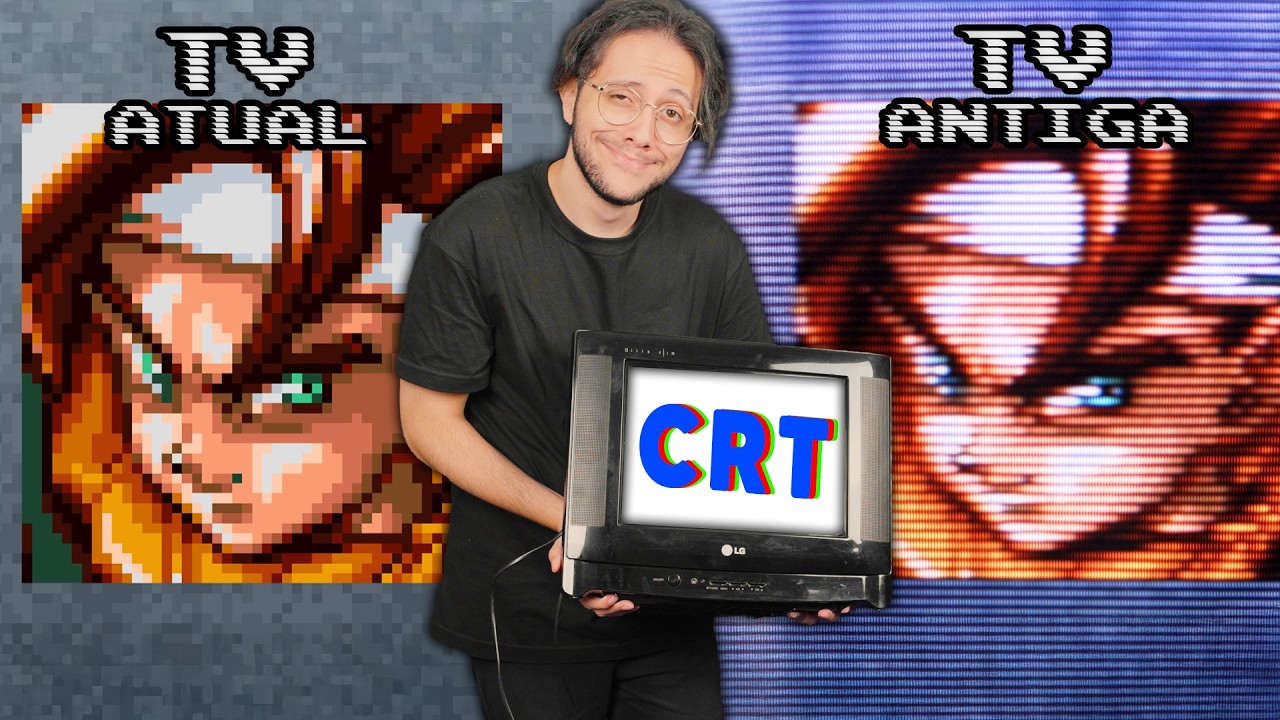 A MAGIA POR TRÁS DAS ANTIGAS TVs DE TUBO (testei jogos na CRT)