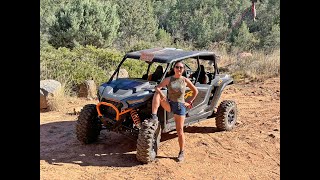 Exploring Sedona's red rocky trails in an ATV