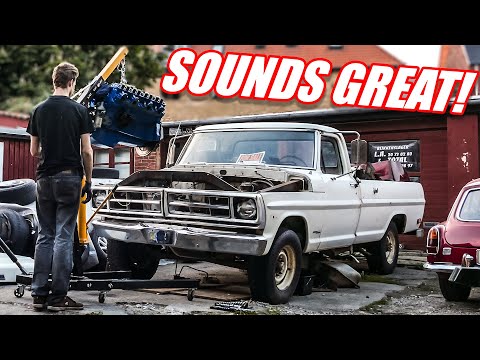 FIRST TIME STARTING THE 360 FE Ford Big Block! 1968 Junkyard Ford F250 Revival! Part 6