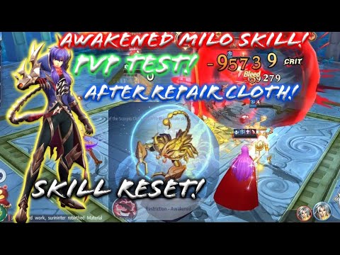 Saint Seiya: Awakening - Awakened Milo after Repair Cloth Review! PvP Test! Milo Skill Reset!