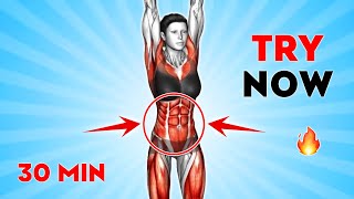 ➜ 30-Min Fat Burn Workout to Lose Flabby Stomach Fast | Flatten Your Belly & Slim Waist in 1 Week